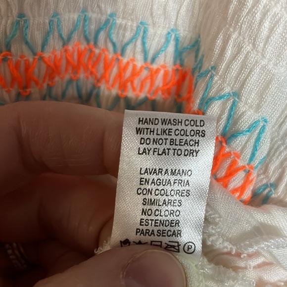 Heart Hips size Large Colorful Striped Sleeveless Cropped Smock Super Soft Top - Picture 5 of 7